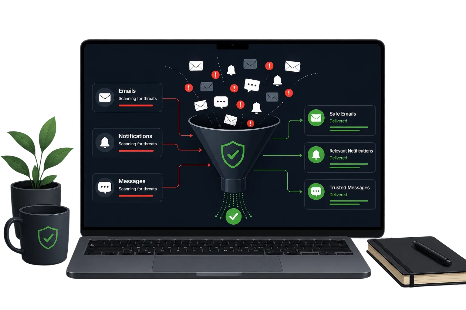 Dashboard monitoring filtered DDoS traffic